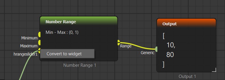 Dönüştürülmüş soket menüsü ve Convert to widget eylemi